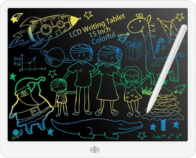 Amazon.com: FVEREY LCD Writing Tablet, 15 Inch Colorful Doodle Board,Drawing Tablet Educational Toys for Boys and Girls,Electronic Drawing Pad Gift for Kids and Adults White : Toys & Games