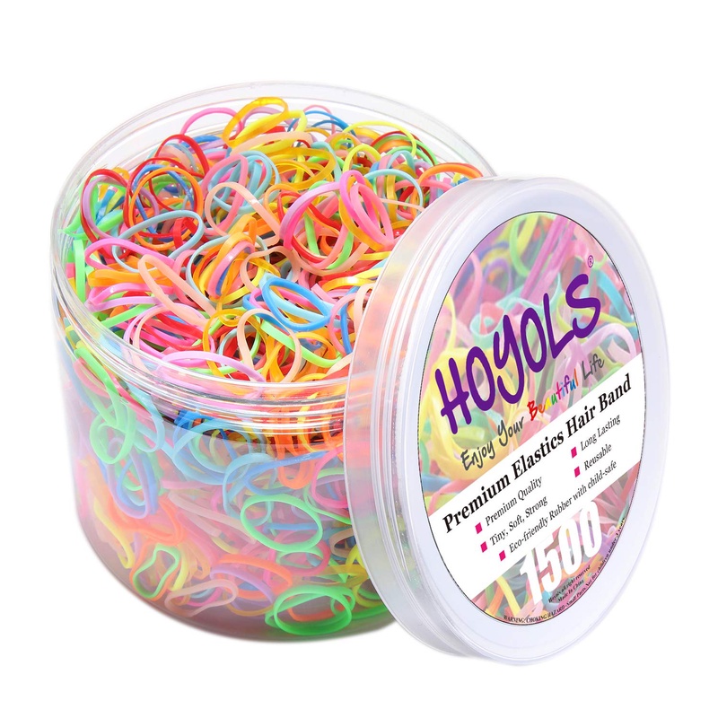 Amazon.com : HOYOLS Baby Hair Ties Hair Rubber Bands for Toddler Infants Kids Girls Thin Small Hair Elastics 1500 Piece Pack : Beauty & Personal Care
