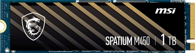 Amazon.com: MSI SPATIUM M450 PCIe 4.0 NVMe M.2 1TB Internal Gaming SSD up to 3600MB/s 3D NAND Up to 600 TBW : Electronics