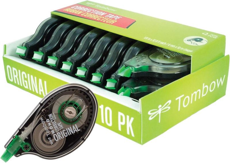Amazon.com : Tombow 68720 MONO Original Correction Tape, 10-Pack. Easy To Use Applicator for Instant Corrections,White : White Out : Office Products