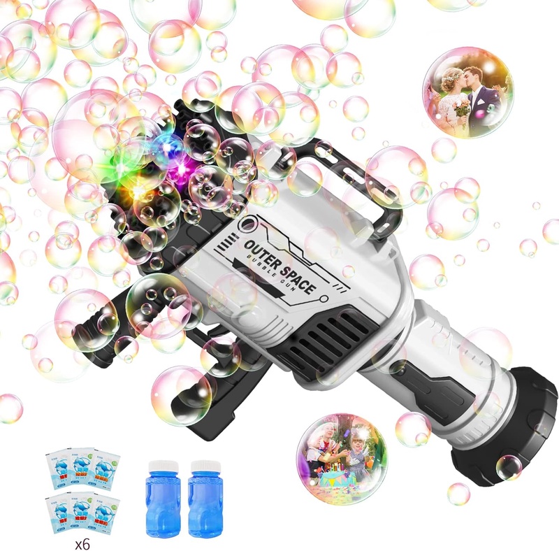Amazon.com: Bubble Machine Rocket Boom Bubble with 60-Hole for Kids Rocket Launcher Bubble Maker Blower, Bubble Toys, 5000+ Bubbles per Min for Boys Girls Adults Outdoor Indoor Birthday Party (Black 60-Hole) : Toys & Games