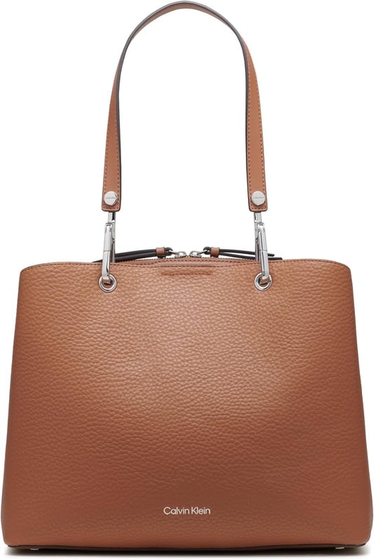 Amazon.com: Calvin Klein Garnet Triple Compartment Tote, Caramel, One Size : Clothing, Shoes & Jewelry