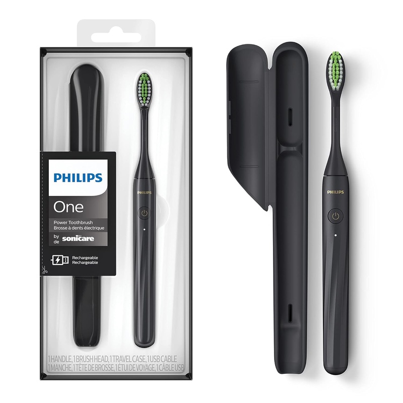 Amazon.com: Philips One by Sonicare Rechargeable Toothbrush, Shadow Black, HY1200/06 : Everything Else