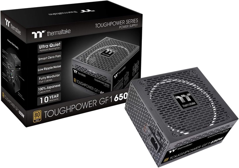 Amazon.com: Thermaltake Toughpower GF1 650W 80+ Gold SLI/ CrossFire Ready Ultra Quiet 140mm Hydraulic Bearing Smart Zero Fan Full Modular Power Supply 10 Year Warranty PS-TPD-0650FNFAGU-1 : Everything Else