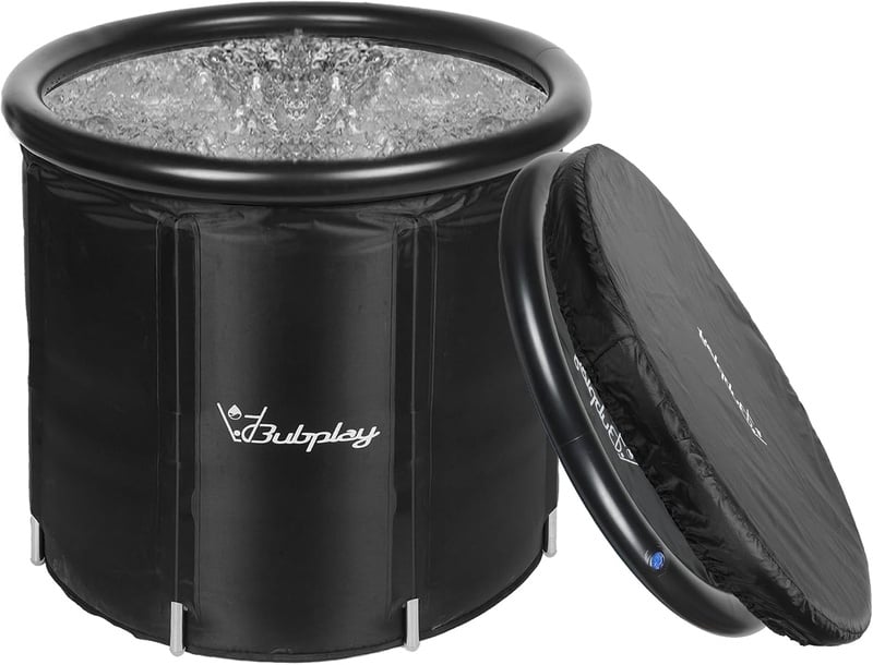 Amazon.com : Bubplay Ice Bath Cold Plunge Tub with Cover for Indoor Outdoor for Recovery, Cold Water Therapy, Athletes & Adults -105 Gallons, Black, XL : Patio, Lawn & Garden