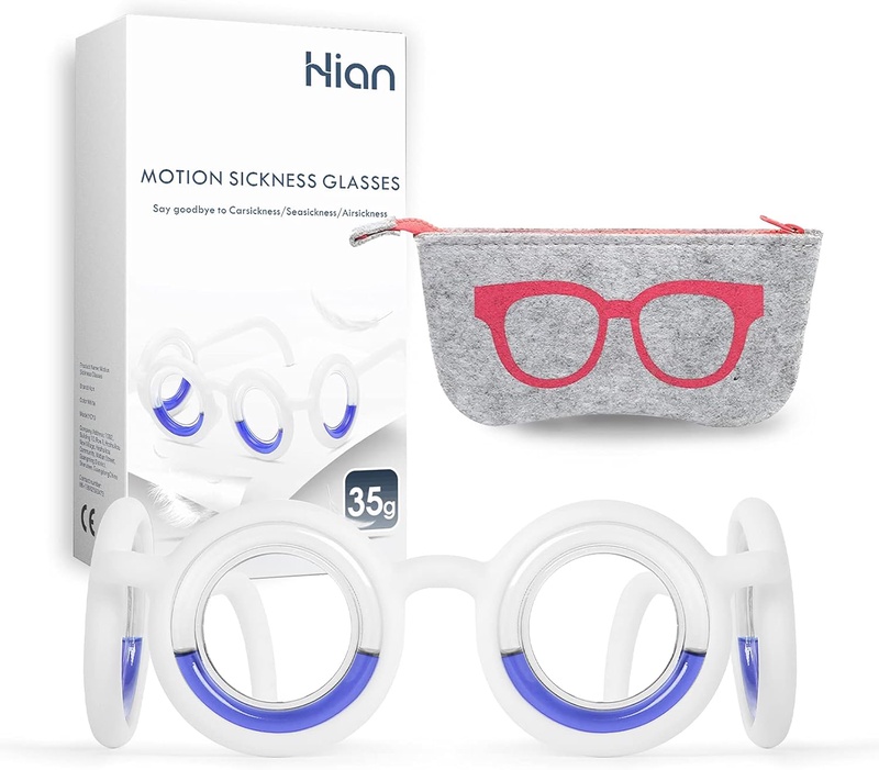 Amazon.com: Hion Anti- Motion Sickness Smart Glasses, Ultra-Light Portable Nausea Relief Glasses, Raised Airsick Sickness Seasickness Glasses for Sport Travel Gaming, No Lens Liquid Glasses for Adults or Kids : Health & Household