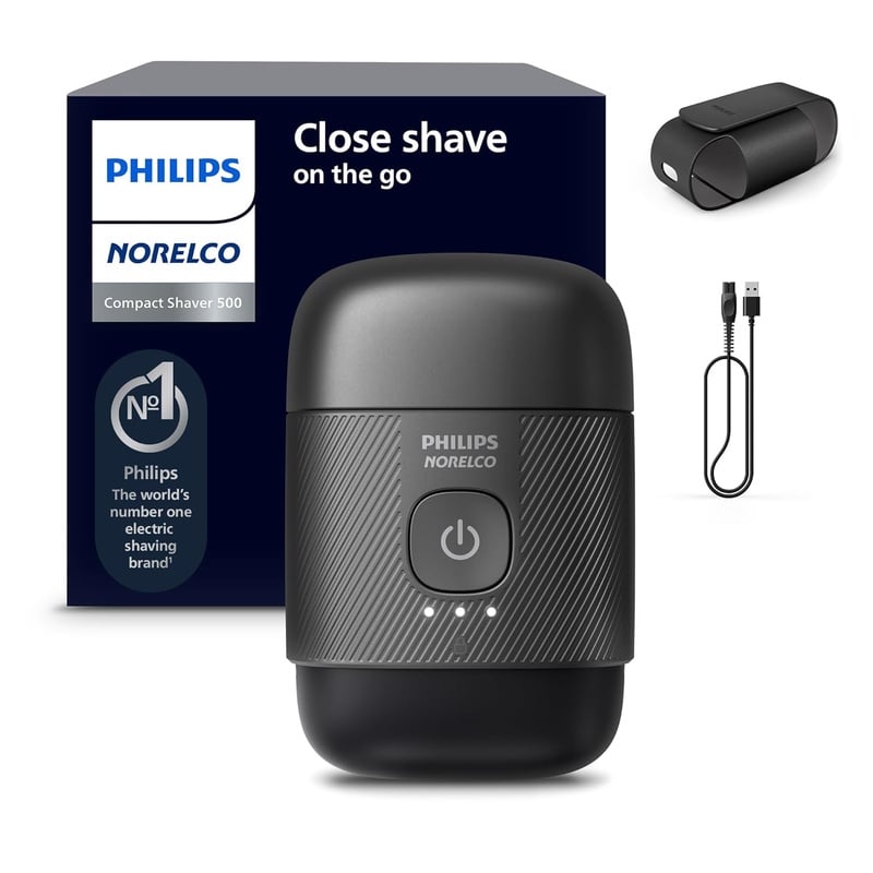 Amazon.com: Philips Norelco Shaver 500 Series - Compact Electric Shaver, Lift & Cut System, SteelPrecision Blades, 3D Floating Heads, Wet & Dry Shave, Travel Case, Travel Lock, Magnetic Cap, Model S591/94 : Beauty & Personal Care