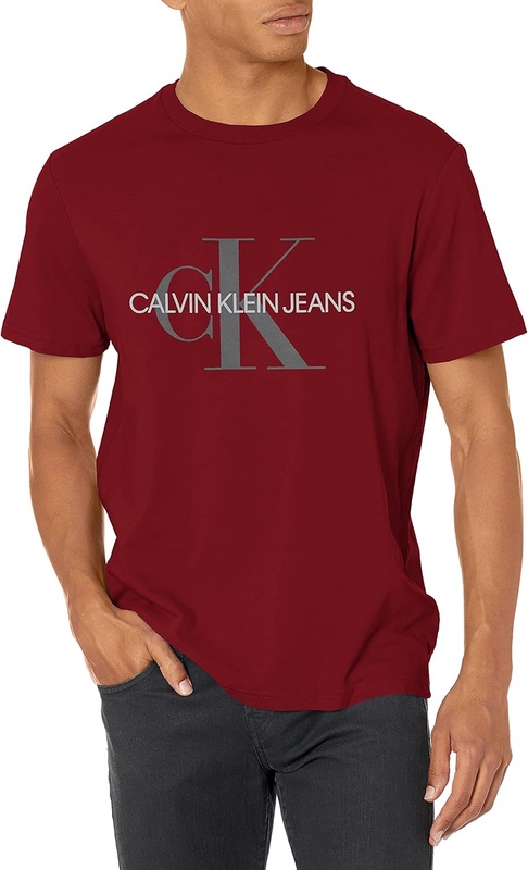 Amazon.com: Calvin Klein Men's Short Sleeve Monogram Logo T-Shirt, Allure, L : Clothing, Shoes & Jewelry