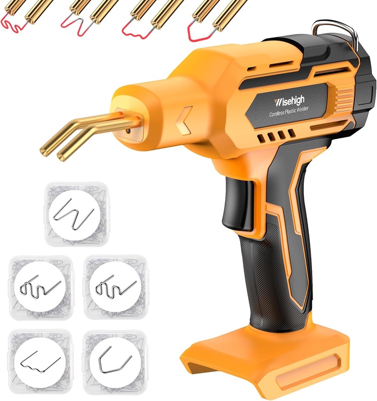 Plastic Welder Cordless for Dewalt 20v Max Battery, 60W Plastic Welding Machine Hot Stapler Kit, 4 Types Wave Staple, LED Indicator Plastic Welder Gun for Car Bumper Plastic Crack Repair (Tool Only) - Amazon.com