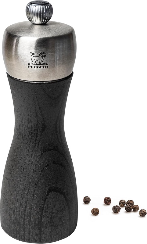 Amazon.com: Peugeot - Peugeot - Fidji Manual Pepper Mill - Adjustable Grinder - Beechwood and Stainless Steel, Graphite Finish, 6 Inches: Home & Kitchen