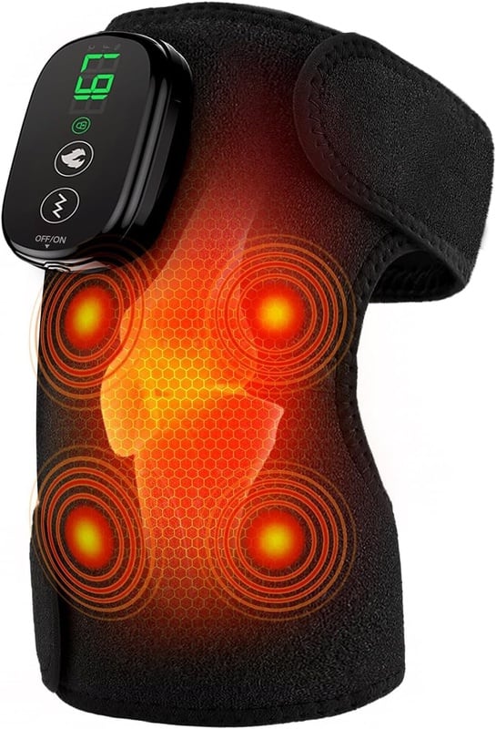 Amazon.com: MOACEY Cordless Knee Massager with Heat & Vibration for Pain Relief, 5000mAh Portable Heated Knee Brace, Adjustable Wrap for Knee, Shoulder & Elbow, 5 Heat & Massage Modes, Gift for Mom Dad : Health & Household