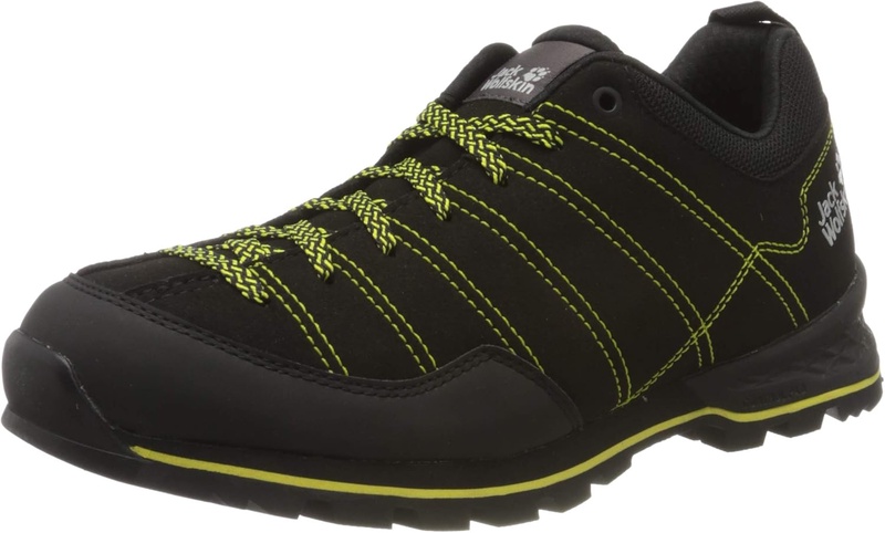 Amazon.com | Jack Wolfskin Men's Scrambler Low M Hiking Boot, Black/Lime, 11.5 | Hiking Shoes