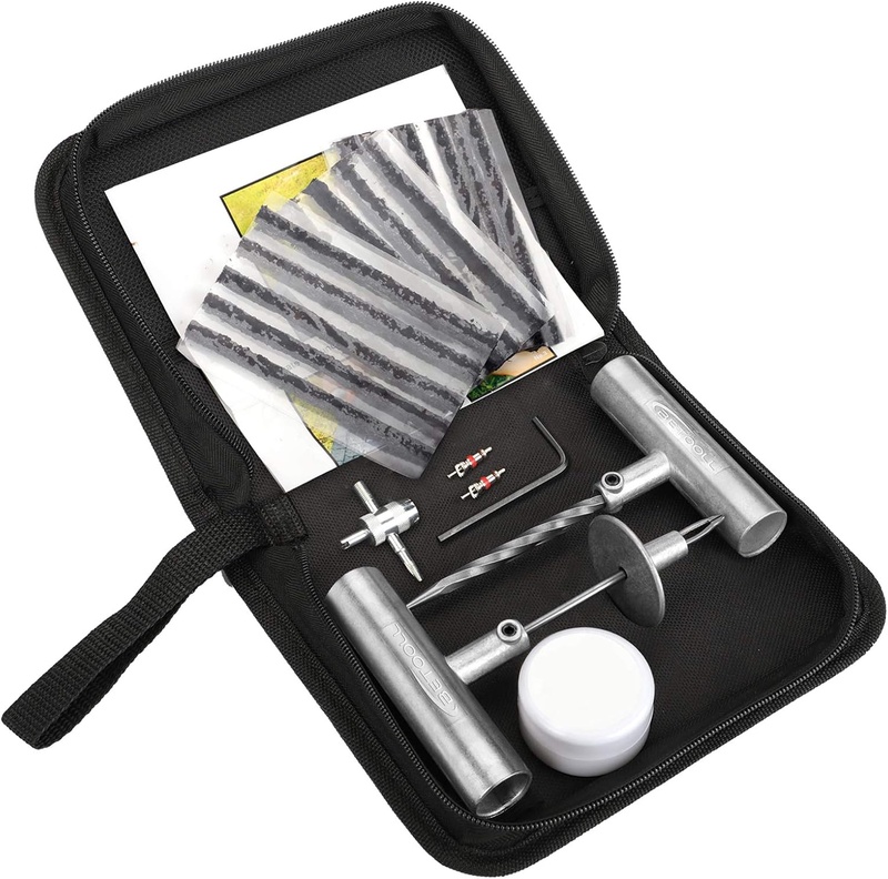 Amazon.com: BETOOLL Tire Repair Kit 24 Pcs for Car, Motorcycle, ATV, Jeep, Truck, Tractor Flat Tire Puncture Repair : Automotive