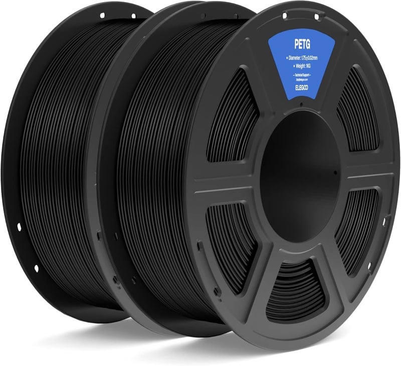 Amazon.com: ELEGOO PETG Filament 1.75mm Black 2KG, 3D Printer Filament Dimensional Accuracy +/- 0.02 mm, 2pcs 1kg Spool(2.2lbs) Fits for Most FDM 3D Printers : Industrial & Scientific
