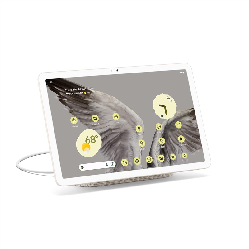 Amazon.com: Google Pixel Tablet with Charging Speaker Dock - Android Tablet with 11-Inch Screen, Smart Home Controls, and Long-Lasting Battery - Porcelain/Porcelain - 128 GB