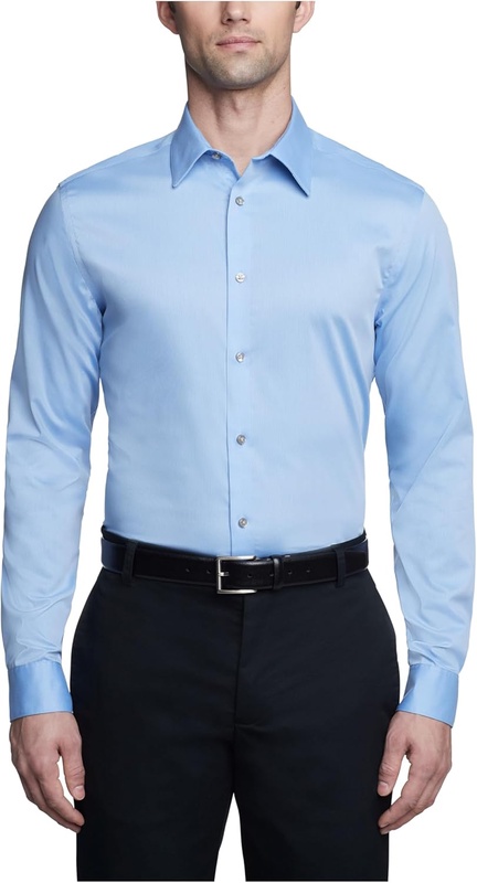 Calvin Klein Men's Dress Shirt Slim Fit Non Iron Solid at Amazon Men’s Clothing store