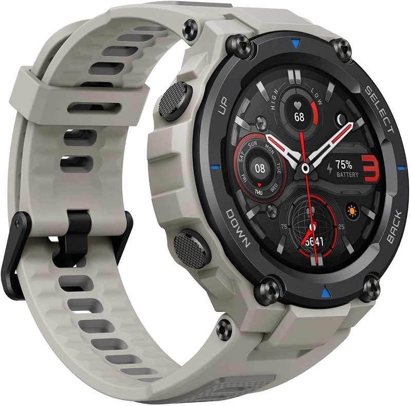 Amazon.com: Amazfit T-Rex Pro Smart Watch with GPS, Outdoor Fitness Watch for Men, Military Standard Certified, 100+ Sports Modes, 10 ATM Waterproof, 18 Day Battery Life, Blood Oxygen Heart Rate Monitor, Gray : Clothing, Shoes & Jewelry