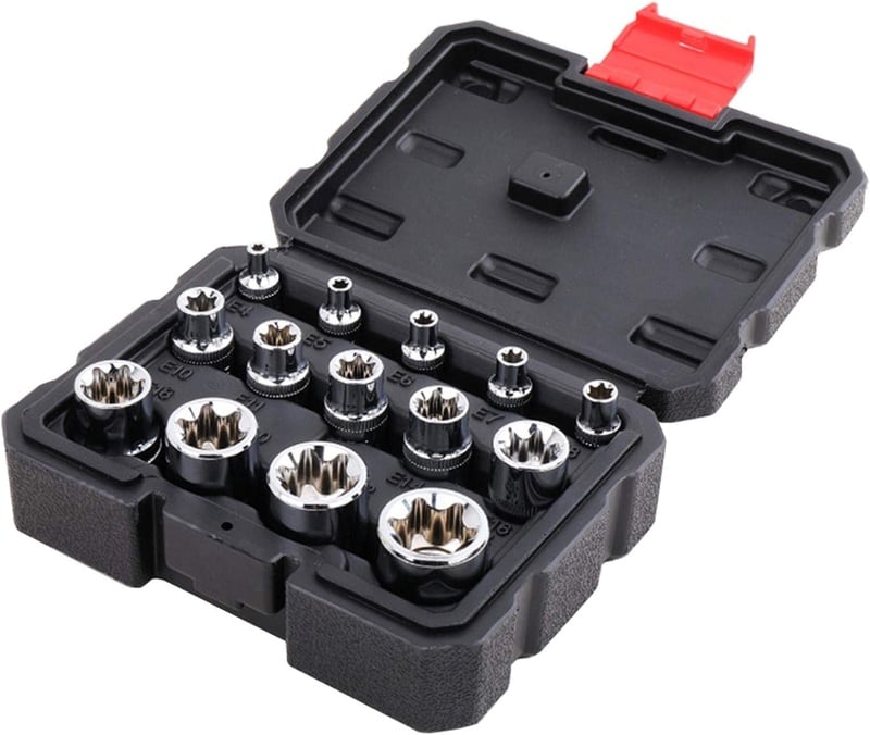 Amazon.com: SYCOOVEN Drive Socket Set,14pcs Chrome Vanadium Steel Professional Ratchet Wrench Socket Kit for Auto Repair(Silver) : Tools & Home Improvement