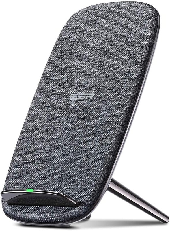 Amazon.com: ESR Lounge Stand Wireless Charger, Qi-Certified Fast Wireless Charging Stand, Textured Fabric Design for iPhone SE/11/11 Pro/11 Pro Max/XS, Galaxy S20/S20+/S20 Ultra/Note10, Pixel 3/4(No AC Adapter) : Cell Phones & Accessories