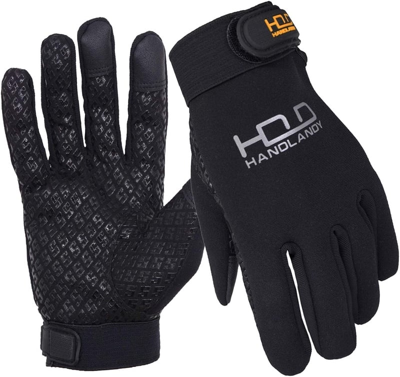 Amazon.com: HANDLANDY Grip Work Gloves for Men & Women, Water Resistant Touchscreen Outdoor Sport Gloves : Sports & Outdoors