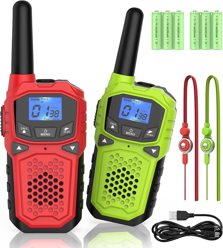Amazon.com: Walkie Talkies for Adults- WokTok Long Range Two Way Radio for Camping Hiking Hand Held Hiking Accessories Camping Gear Xmas Birthday Gift for Kids,SOS Siren,NOAA Weather Alert,2 Radios : Electronics