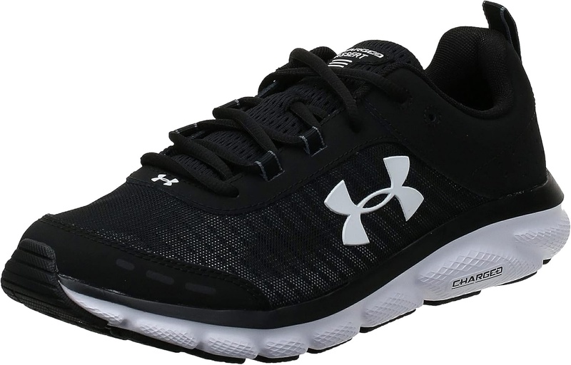 Amazon.com | Under Armour mens Charged Assert 8 Running Shoe, Black/White, 11 US | Road Running