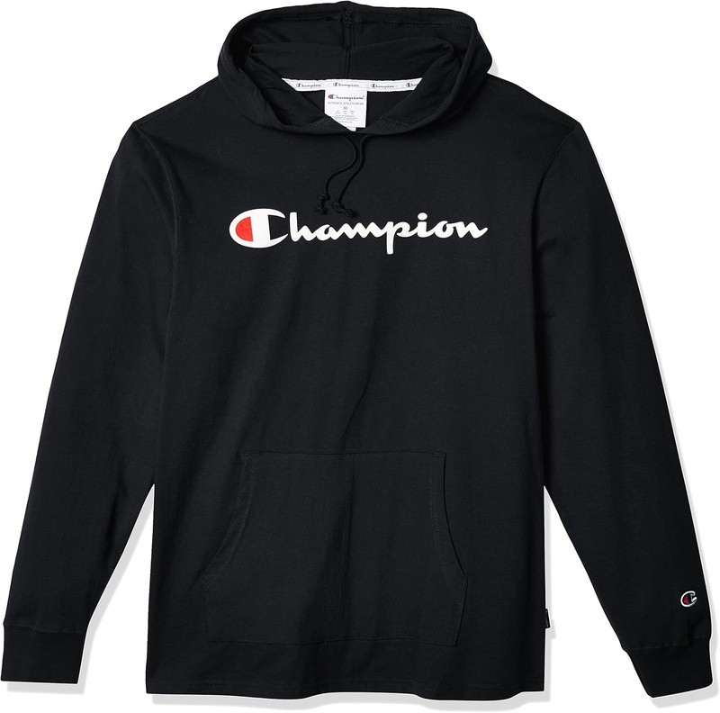 Amazon.com: Champion Men's Middleweight Jersey Hoodie, Script Logo, black, Medium : Clothing, Shoes & Jewelry