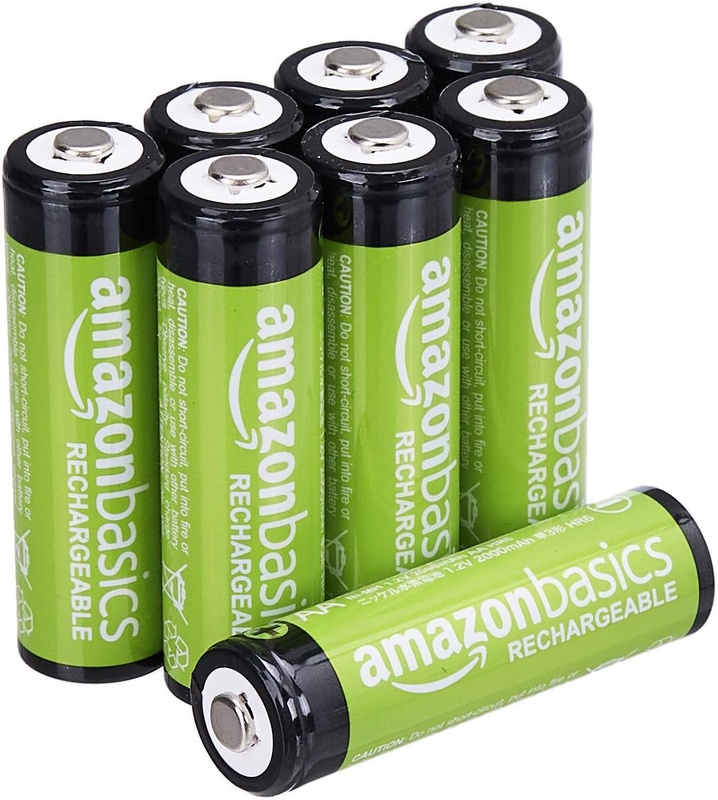 Amazon.com: Amazon Basics 8-Pack AA Rechargeable Batteries, Performance 2,000 mAh Battery, Pre-Charged, Recharge up to 1000x : Health & Household