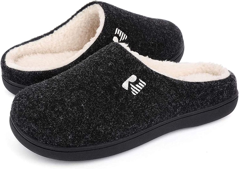 Amazon.com | RockDove Men's Sherpa Lined Memory Foam Clog Slipper | Slippers