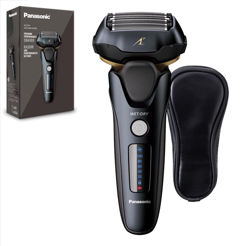 Amazon.com: Panasonic ARC5 Electric Razor for Men with Pop-up Trimmer, Wet Dry 5-Blade Electric Shaver with Intelligent Shave Sensor and 16D Flexible Pivoting Head - ES-LV67-K (Black)