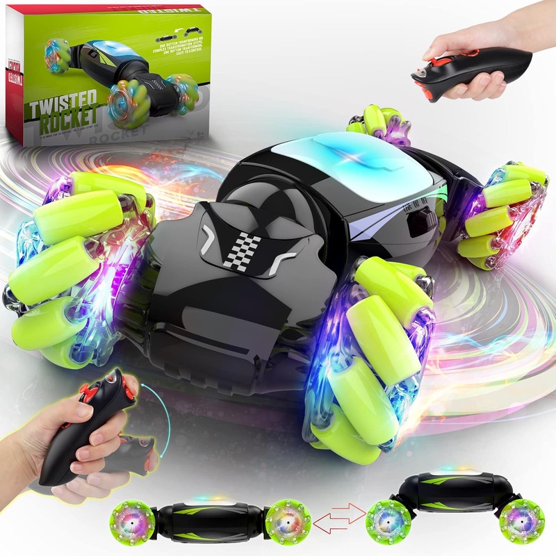Amazon.com: Roccoss Remote Control Car Gesture Sensor RC Stunt Car Toys Double Sided 360° Flips Rechargeable Outdoor Car Toy for Kids Boys Girls Ages 6+ Birthday : Toys & Games