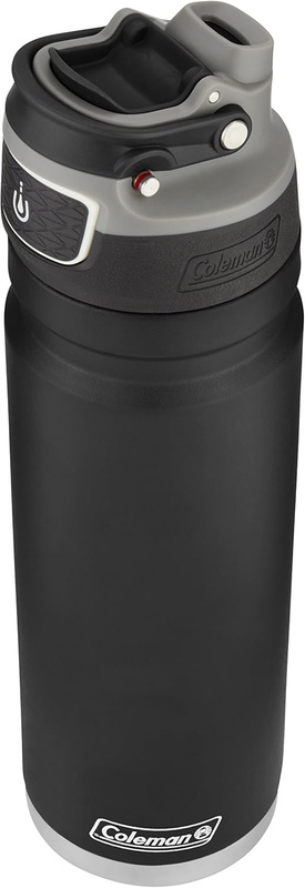Amazon.com: Coleman Autoseal FreeFlow Stainless Steel Water Bottle, Black, 24oz
