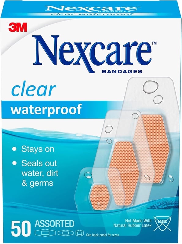 Amazon.com: Nexcare Waterproof Bandages, Family Pack, Assorted Sizes, 50 count (Pack of 4) : Health & Household