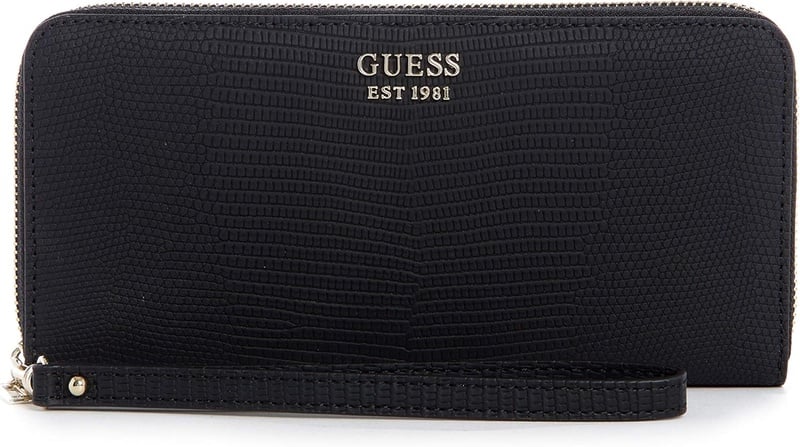 GUESS womens Wallet, Wristlet, Zip Around, wallet wristlet clutch, Black, One Size US: Handbags: Amazon.com
