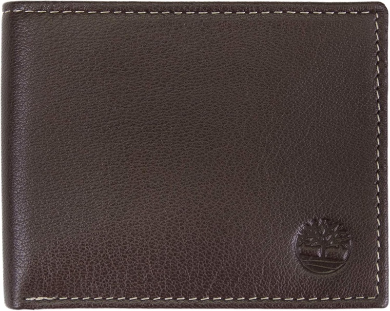 Timberland Men's Leather Wallet with Attached Flip Pocket, Brown (Blix), One Size at Amazon Men’s Clothing store: Bifold Wallets