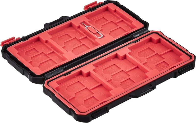 Amazon.com: Amazon Basics Memory Card Carrying Case Holder 24 Slots for SD and Micro SD Cards : Electronics