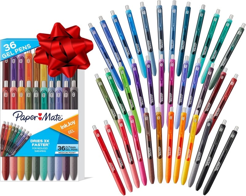 Amazon.com: Paper Mate InkJoy Pens, Gel Pens, Medium Point (0.7 mm), Assorted, 36 Count : Office Products