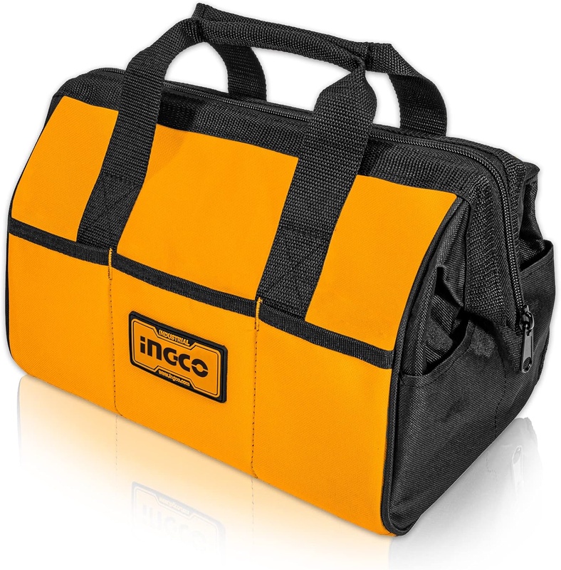 INGCO 13 Inch Tool Bag Organizer 14 Pockets Wide Mouth Storage Bag with Wear-Resistant Base Tool Bags For Cars, Drill, Garden and Electrician HTBG05 - - Amazon.com