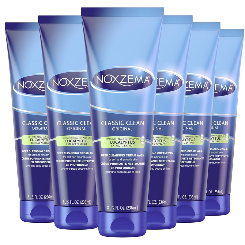 Amazon.com: Noxzema Deep Cleansing Cream For healthy-looking and soft skin Original Face Cleanser Face Wash Removes Dirt, Makeup and Oil 8oz 6 Count : Beauty & Personal Care