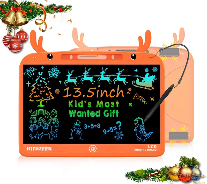 Amazon.com: HITHZEEN Doodle Board Magnetic Doodle Board for Kids, 13.5 in Colorful LCD Writing Tablet Erasable Writing Board, 3 4 5 6 7 Years Old Girls Boys Toys Birthday Christmas Gifts : Toys & Games