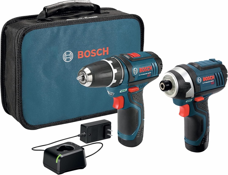Amazon.com: BOSCH CLPK22-120 12V Max Cordless 2-Tool 3/8 in. Drill/Driver and 1/4 in. Impact Driver Combo Kit with 2 Batteries, Charger and Case : Everything Else