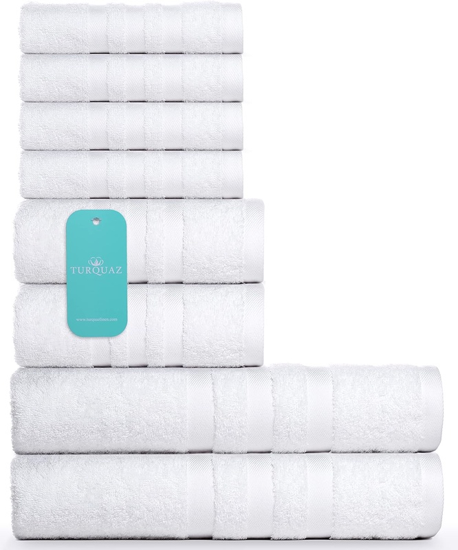 Amazon.com: Turkish Cotton Bath Towel Set 8 Piece, 2 Bath Towels, 2 Hand Towels, and 4 Washcloths, Turkish Cotton Towels for Bathroom, Shower, Spa, Soft and Absorbent : Home & Kitchen