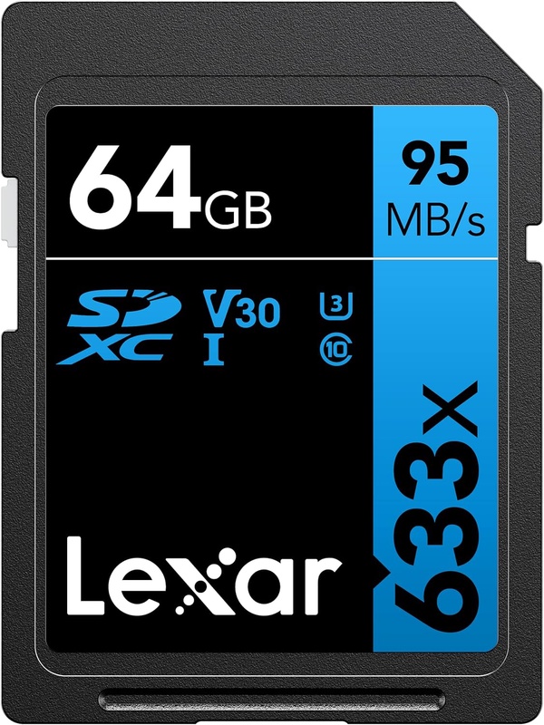 Amazon.com: Lexar Professional 633x 64GB SDXC UHS-I Cards, Up To 95MB/s Read, for Mid-Range DSLR, HD Camcorder, 3D Cameras, LSD64GCB1NL633 (Product Label May Vary) : Electronics