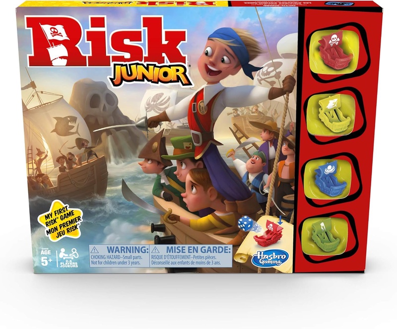 Amazon.com: Hasbro Gaming Risk Junior Game: Strategy Board Game; A Kid's Intro to The Classic Risk Game for Ages 5 and Up; Pirate Themed Game : Toys & Games
