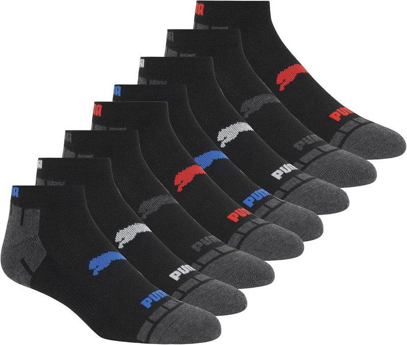 Amazon.com: PUMA mens 8 Pack Low Cut Running Socks, Black, 13-Oct US : Clothing, Shoes & Jewelry
