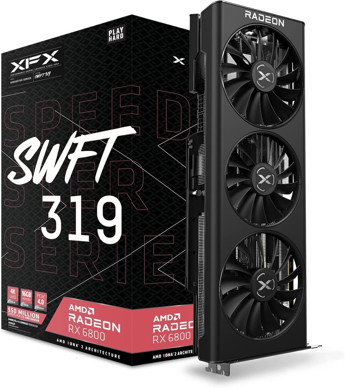 Amazon.com: XFX Speedster SWFT319 ,Radeon™ RX 6800 Core Gaming Graphics Card with 16GB GDDR6, AMD RDNA™ 2 (RX-68XLAQFD9) : Electronics