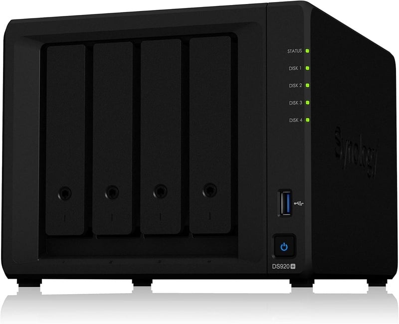 Amazon.com: Synology 4 bay NAS DiskStation DS920+ (Diskless), 4-bay; 4GB DDR4 : Electronics