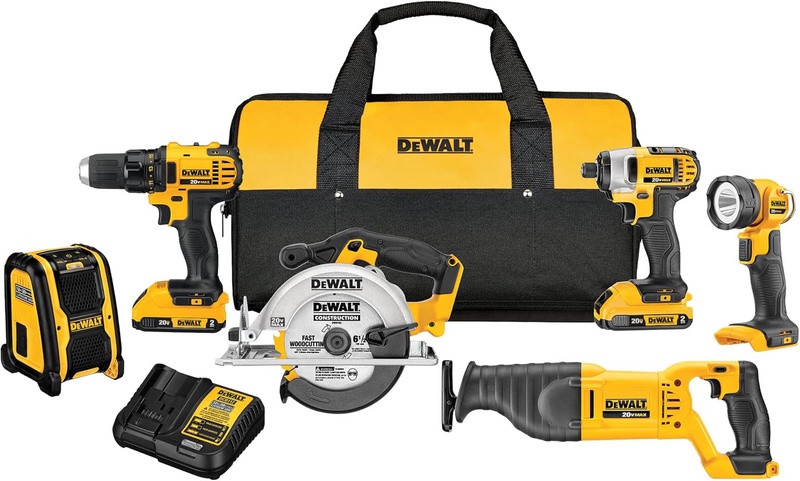 DEWALT 20V MAX Combo Kit, Compact 6-Tool (DCK620D2) - - Amazon.com