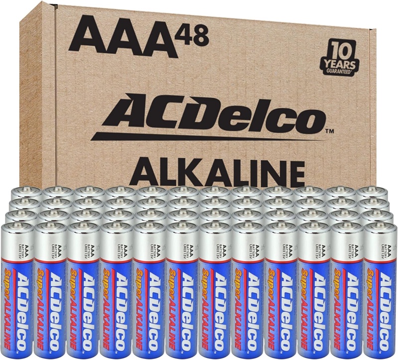 Amazon.com: ACDelco 48-Count AAA Batteries, Maximum Power Super Alkaline Battery, 10-Year Shelf Life : Automotive