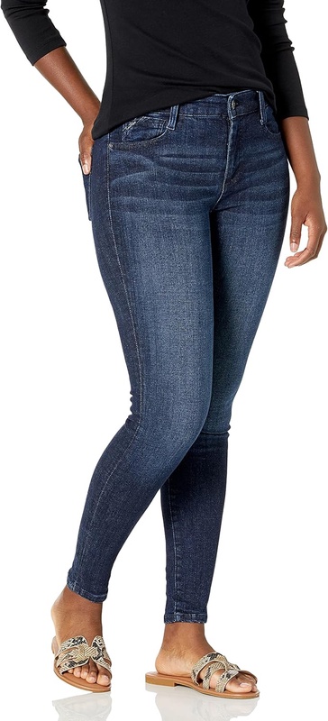 Nautica Women's Mid-Rise Skinny Jeans, Dark Wash, 10 at Amazon Women's Jeans store